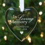 In Loving Memory Personalised Hanging Glass Heart - 12.99 In Loving Memory Personalised Hanging Glass Heart