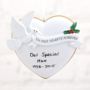 Personalised In Our Hearts Loving Memory Hanging Ornament - 12.99 Personalised In Our Hearts Loving Memory Hanging Ornament