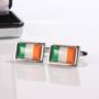 Personalised Irish Flag Cufflinks - 19.99 Personalised Irish Flag Cufflinks