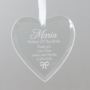 Personalised Mother Of The Bride Hanging Glass Heart - 12.99 Personalised Mother Of The Bride Hanging Glass Heart