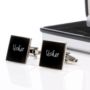 Wedding Party Cufflinks With Personalised Box Usher - 17.99 Wedding Party Cufflinks With Personalised Box Usher