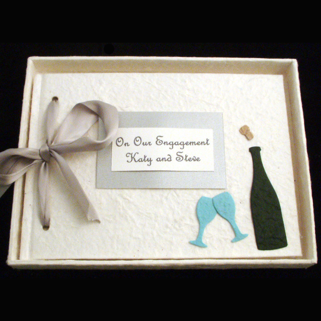 Personalised Engagement Album Champagne Design