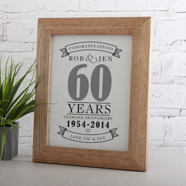 Personalised Diamond Anniversary Print