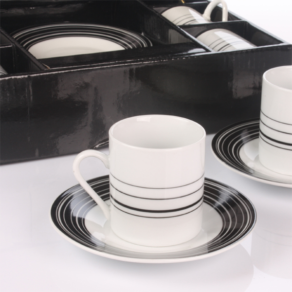 Black and White Espresso Set