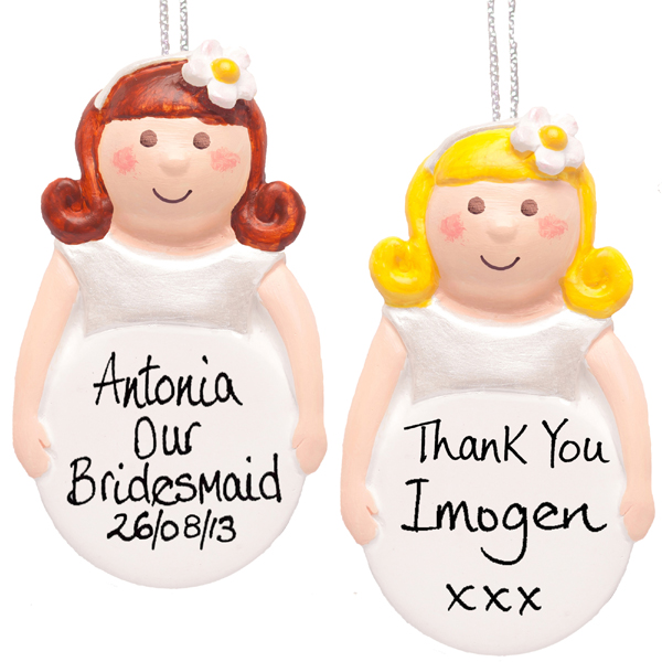 Bridesmaid Personalised Hanging Ornament