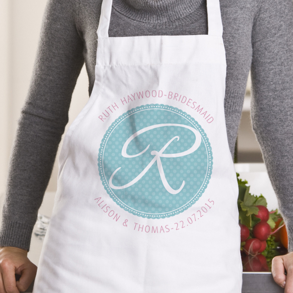 Personalised Bridesmaid Initial Apron