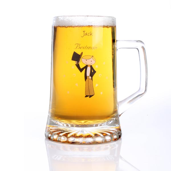 Cartoon Character Crystal Stern Pint Glass Bestman A great gift for all the 