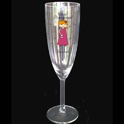 Cartoon Character Champagne Flute Mother of The Groom