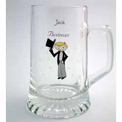 Cartoon Character Crystal Stern Pint Glass Groomsman