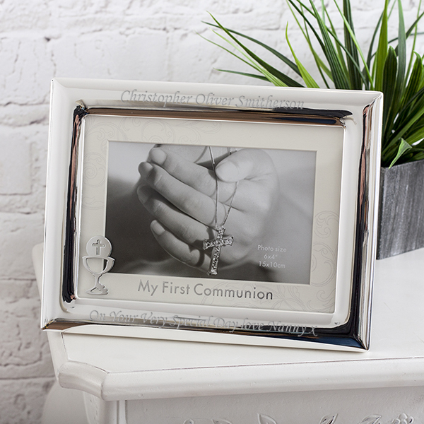 Personalised My First Communion Frame With Mount And Icon - 19.99 Personalised My First Communion Frame With Mount And Icon