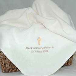 Outdoor Kitchen on Personalised Christening Blanket