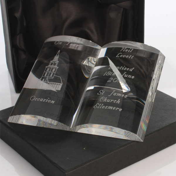 Personalised Crystal Christening Bible - 29.00 Personalised Crystal Christening Bible