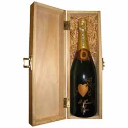Personalised Cherub & Heart Champagne