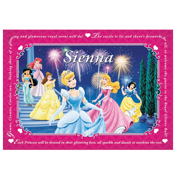 Disney Princess Personalised Placemat - 11.99 Disney Princess Personalised Placemat