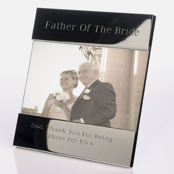 Engraved Father Of The Bride Photo Frame