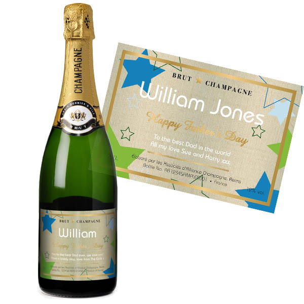 Fathers Day Personalised Bottle of Champagne Luxury Gift Box - 49.00 Fathers Day Personalised Bottle of Champagne Luxury Gift Box