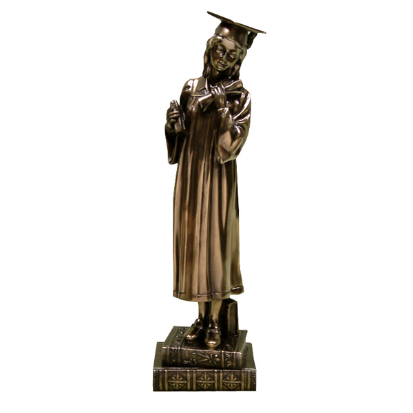 Female Bronze Graduation Figurine - 32.99 Female Bronze Graduation Figurine