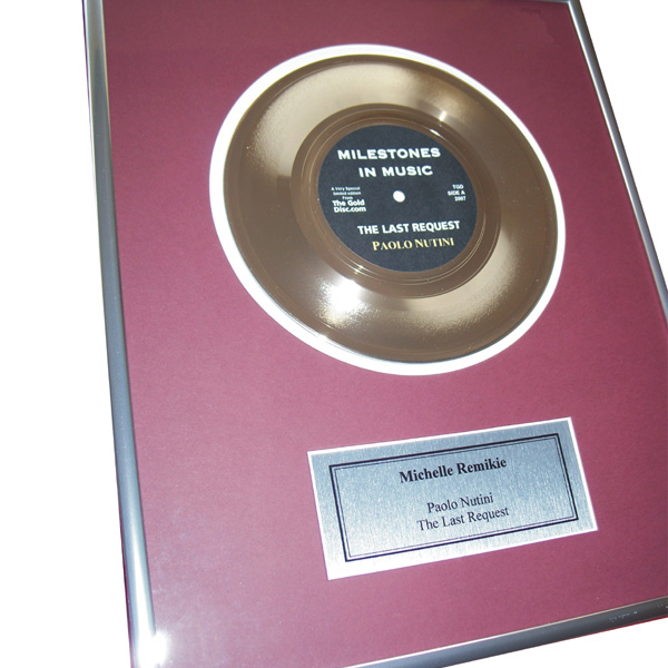 First Anniversary Edition - Personalised Gold Disc 7 Inch Disc