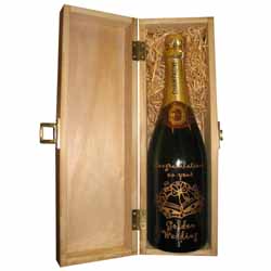 Personalised Special Anniversary Champagne Gold