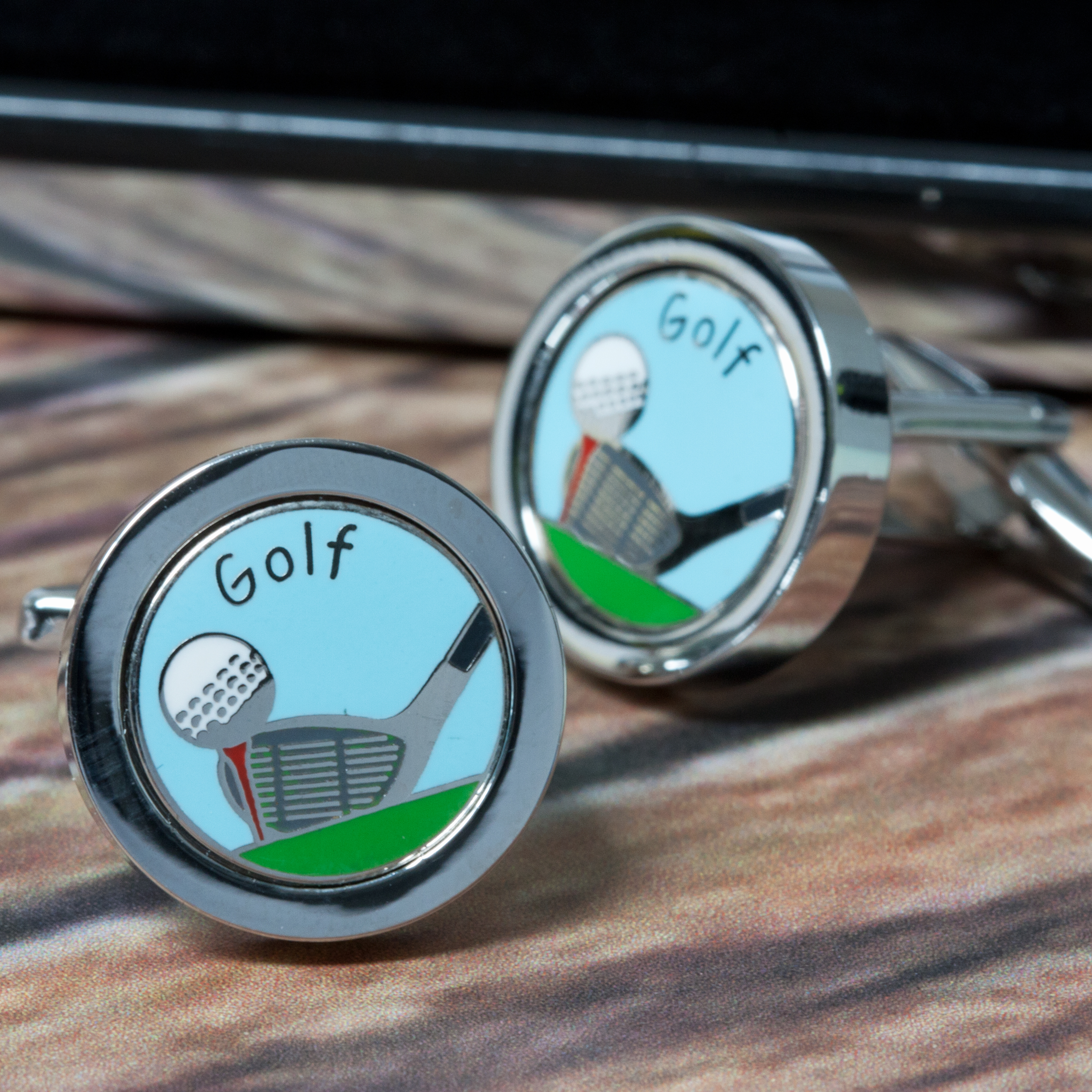Personalised Golf Club and Ball Cufflinks
