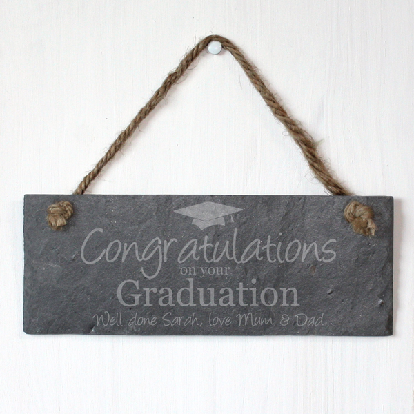 Personalised Graduation Slate Plaque - 12.99 Personalised Graduation Slate Plaque