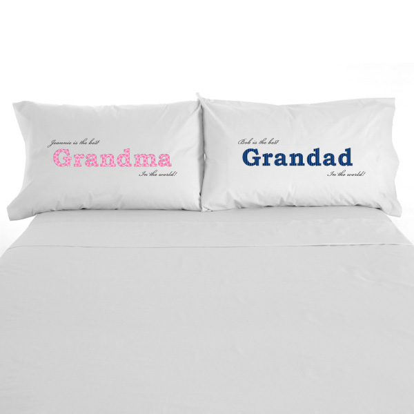 Grandparents Personalised Pillowcases Single - 9.00 Grandparents Personalised Pillowcases Single
