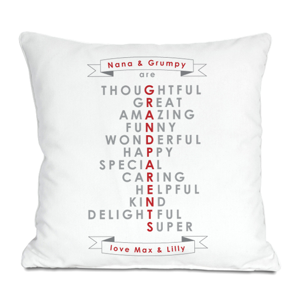 Grandparents Words Personalised Cushion