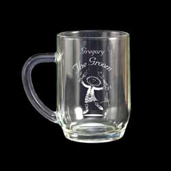 Etched Scottish Character Tankards Videographer