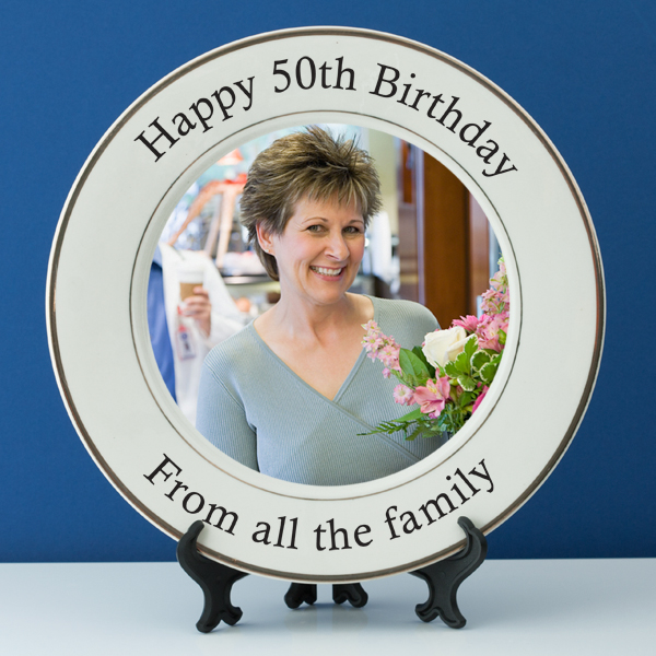 Personalised 50th Birthday Photo Plate