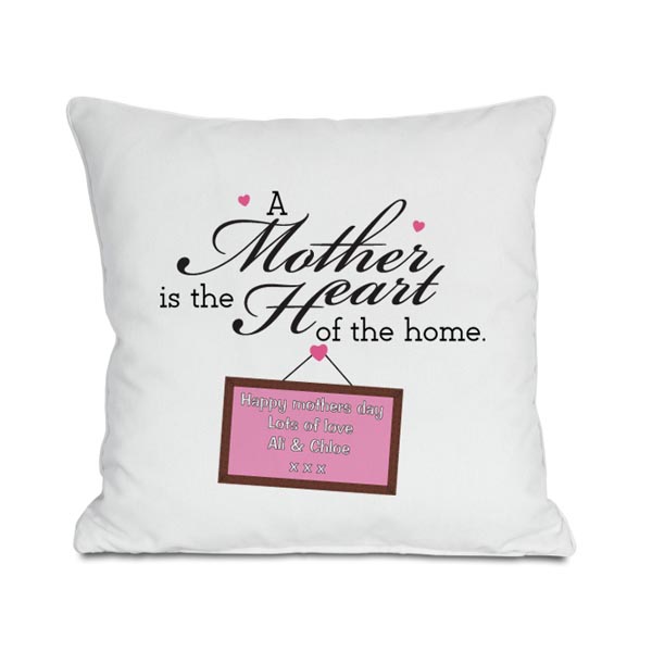 Mother's Day Gift - Heart Of The Home Personalised Cushion - 14.99 Mother's Day Gift - Heart Of The Home Personalised Cushion