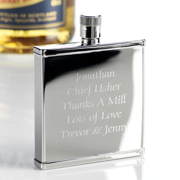 Square Shape Hippy Thin Flask