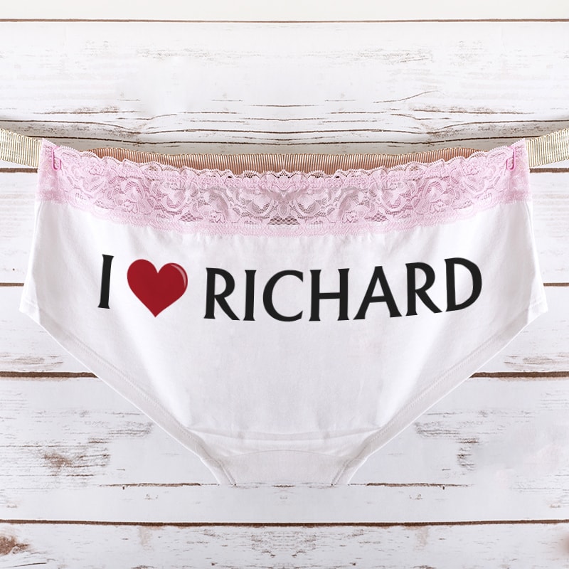 Wedding Personalised I Heart Ladies Hipster Briefs