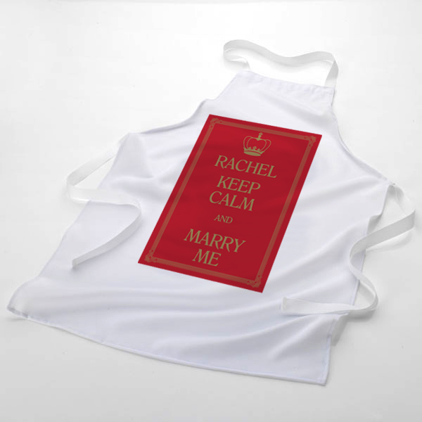 Personalised Keep Calm Valentine's Day Apron - 12.99 Personalised Keep Calm Valentine's Day Apron