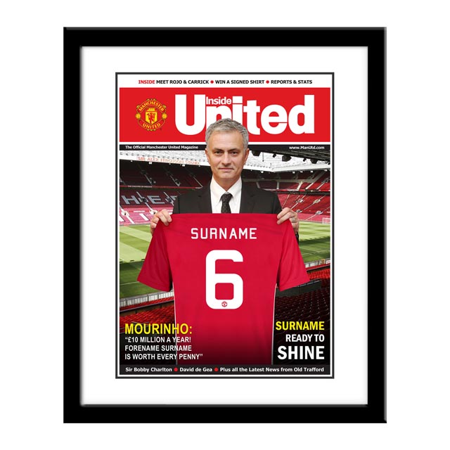 Personalised Football Team Magazine Cover - Framed