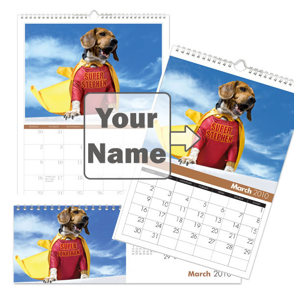 Personalised Dog Calendar A3
