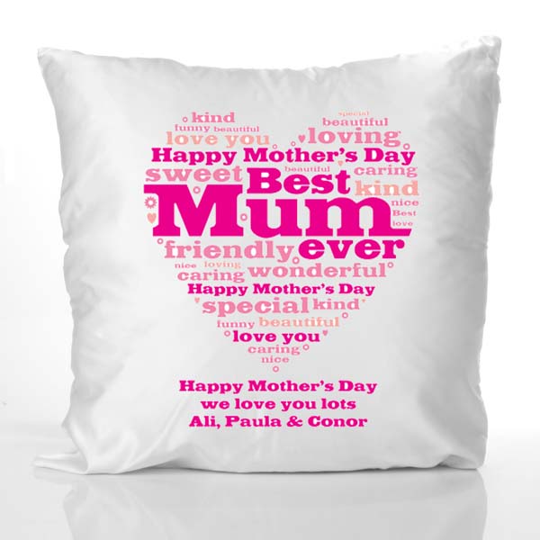Mother's Day Heart of Words Personalised Cushion - 14.99 Mother's Day Heart of Words Personalised Cushion