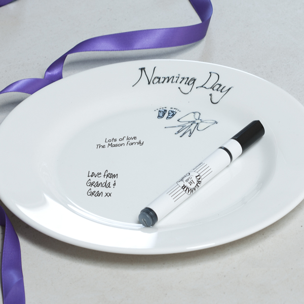 Naming Day Signature Plate - 28.00 Naming Day Signature Plate