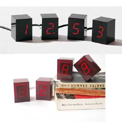 Numbers LED Clock Black