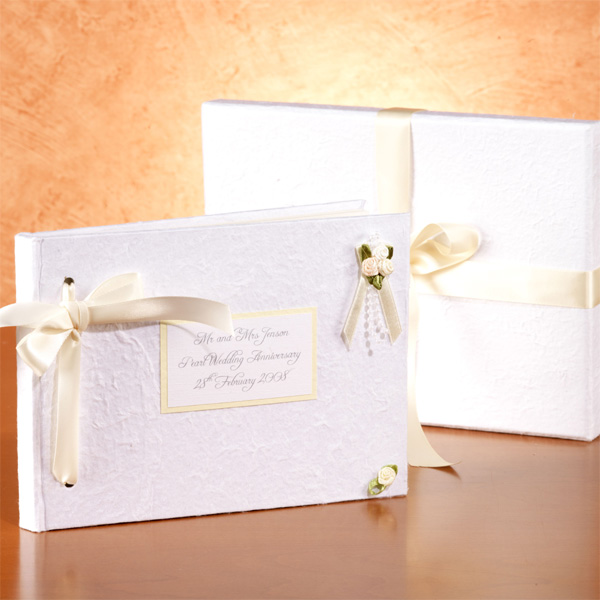 Personalised Pearl Wedding Anniversary Photo Album