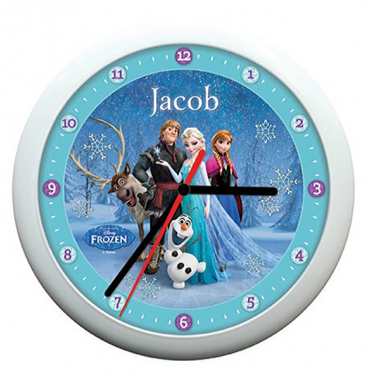 Personalised Disney Frozen Snowflake Clock Personalised Disney Frozen Snowflake Clock