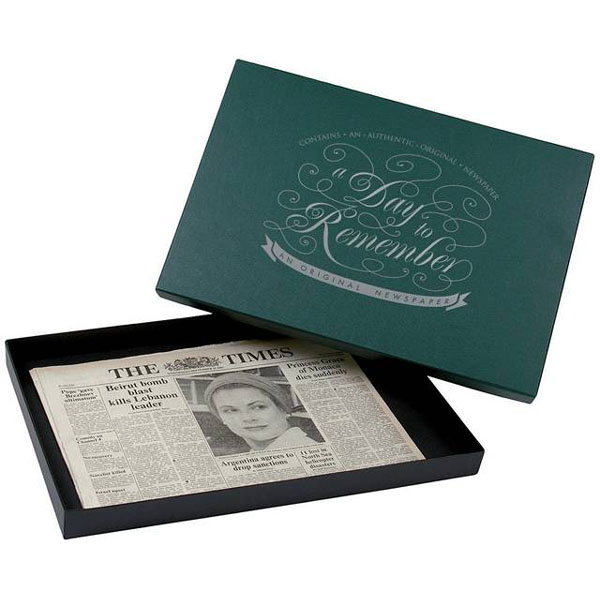 Premium Gift Boxed Original Newspaper