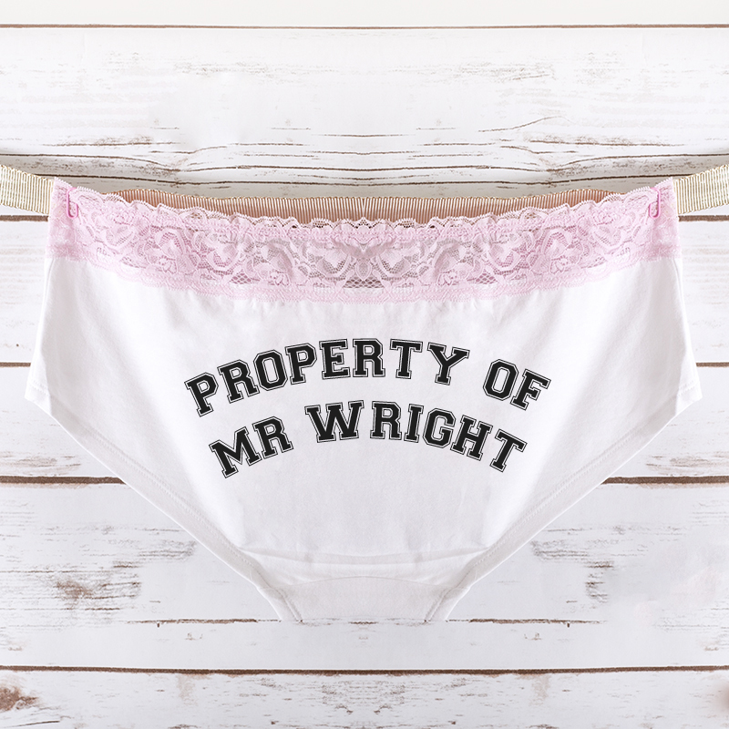 Wedding Personalised Property Of Ladies Hipster Briefs