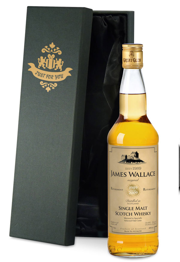 Personalised Retirement Malt Whisky Luxury Gift Box - 44.99 Personalised Retirement Malt Whisky Luxury Gift Box