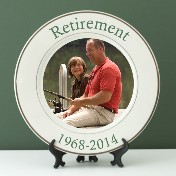 Personalised Retirement Photo Plate - 19.99 Personalised Retirement Photo Plate
