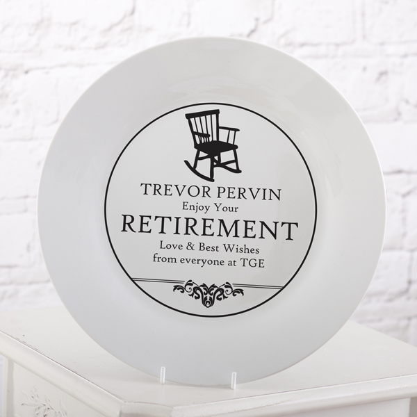 Personalised Retirement Plate - 19.99 Personalised Retirement Plate