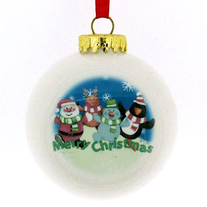 Write Your Own Message Bauble - Santa & Friends