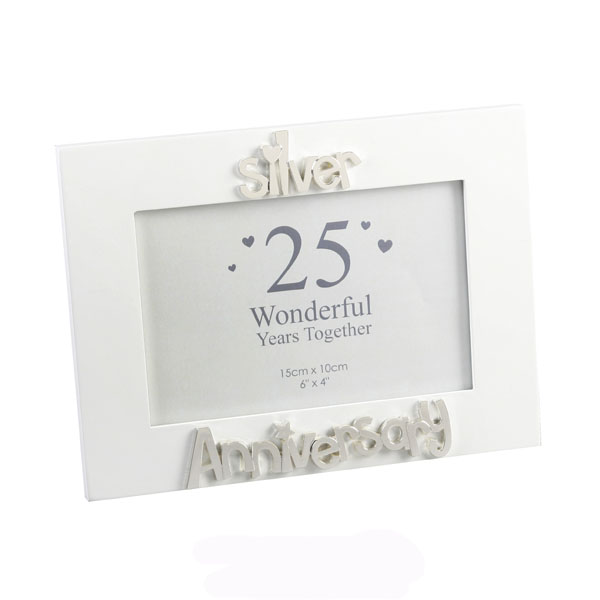 ... Anniversary Photo FrameThis silver photo frame makes an ideal gift