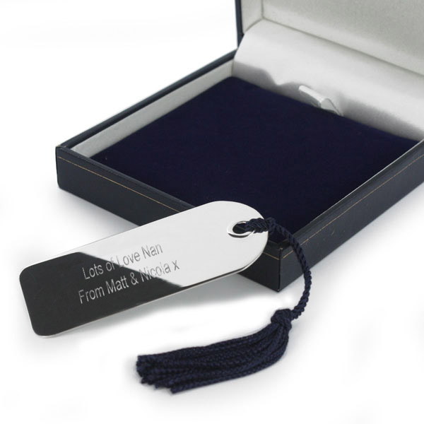 Engraved Silver Plated Bookmark
