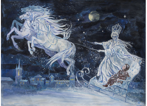 The Snow Queen illustration by Elena Ringo.