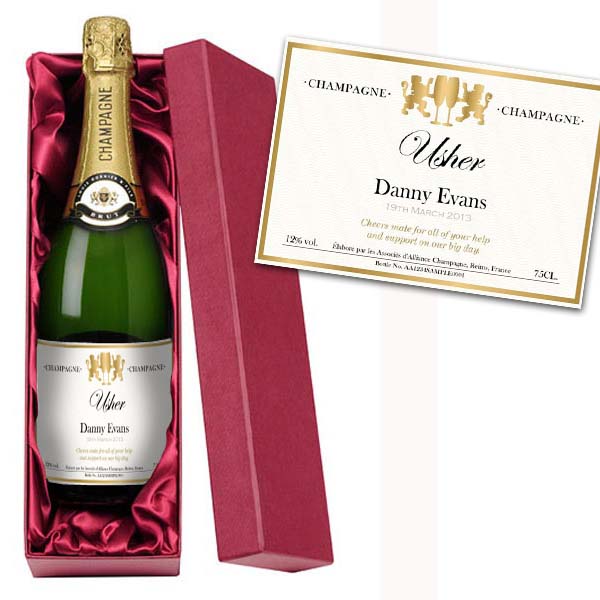 Usher Personalised Champagne Luxury Gift Box